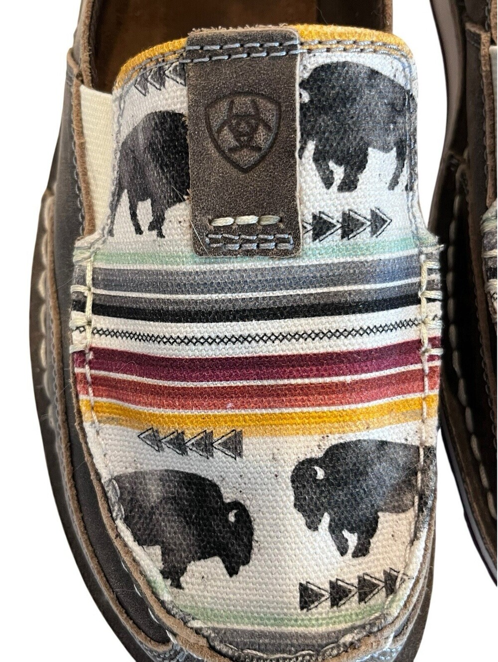Ariat Slip on Cruiser Shoes Womens Sz 9 Buffalo Blanket 3127.9 Brown - Picture 2 of 9